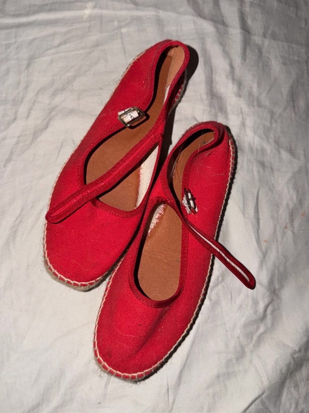 Women’s Red Mary Jane Espadrille Flats
